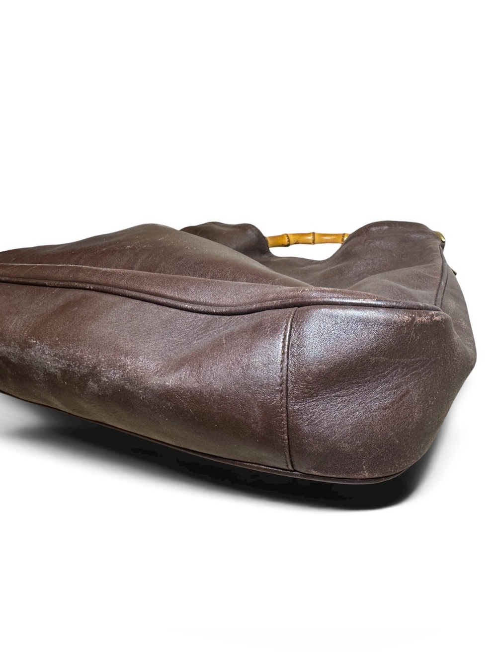 Gucci Bamboo Bar Brown Leather Shoulder Bag - Picture 6 of 10
